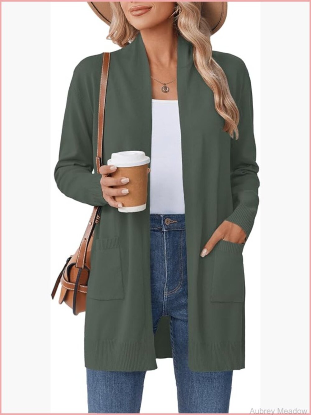 Lightweight Open Front Cardigan Duster with Pockets Long Sleeve Knit